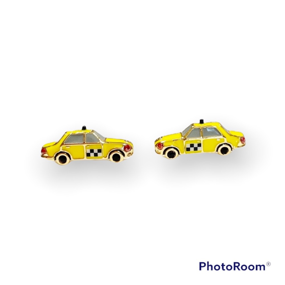 Kate Spade Taxi stud earrings yellow